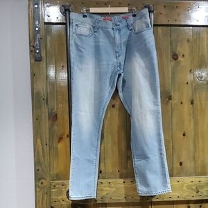 Guess Light Blue Men's Jeans 40x32 Medium Rise Tapered